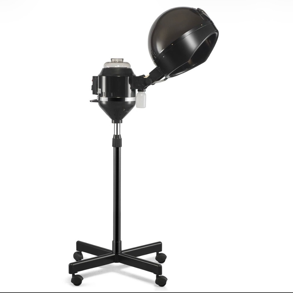 Professional Black Salon Hood Hair Steamer with Adjustable Stand